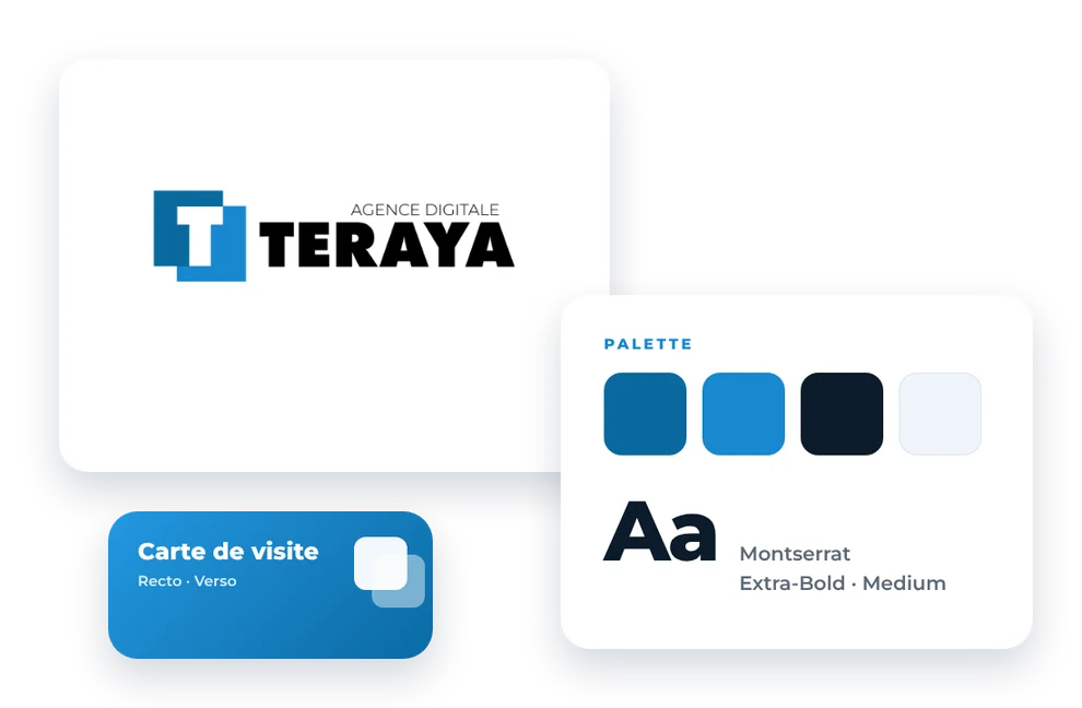Exemple d’identité visuelle : logo, palette et typographie